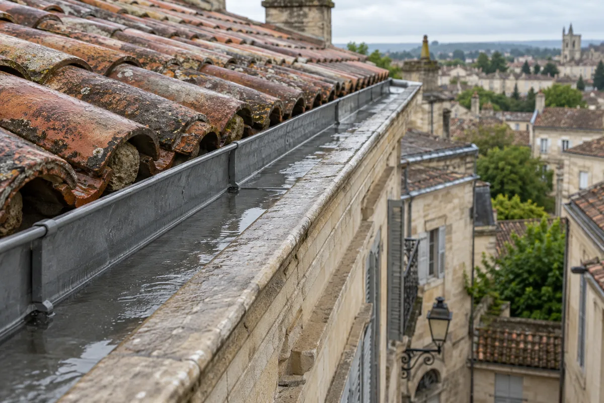Chéneau de toiture : rôle et différence avec la gouttière